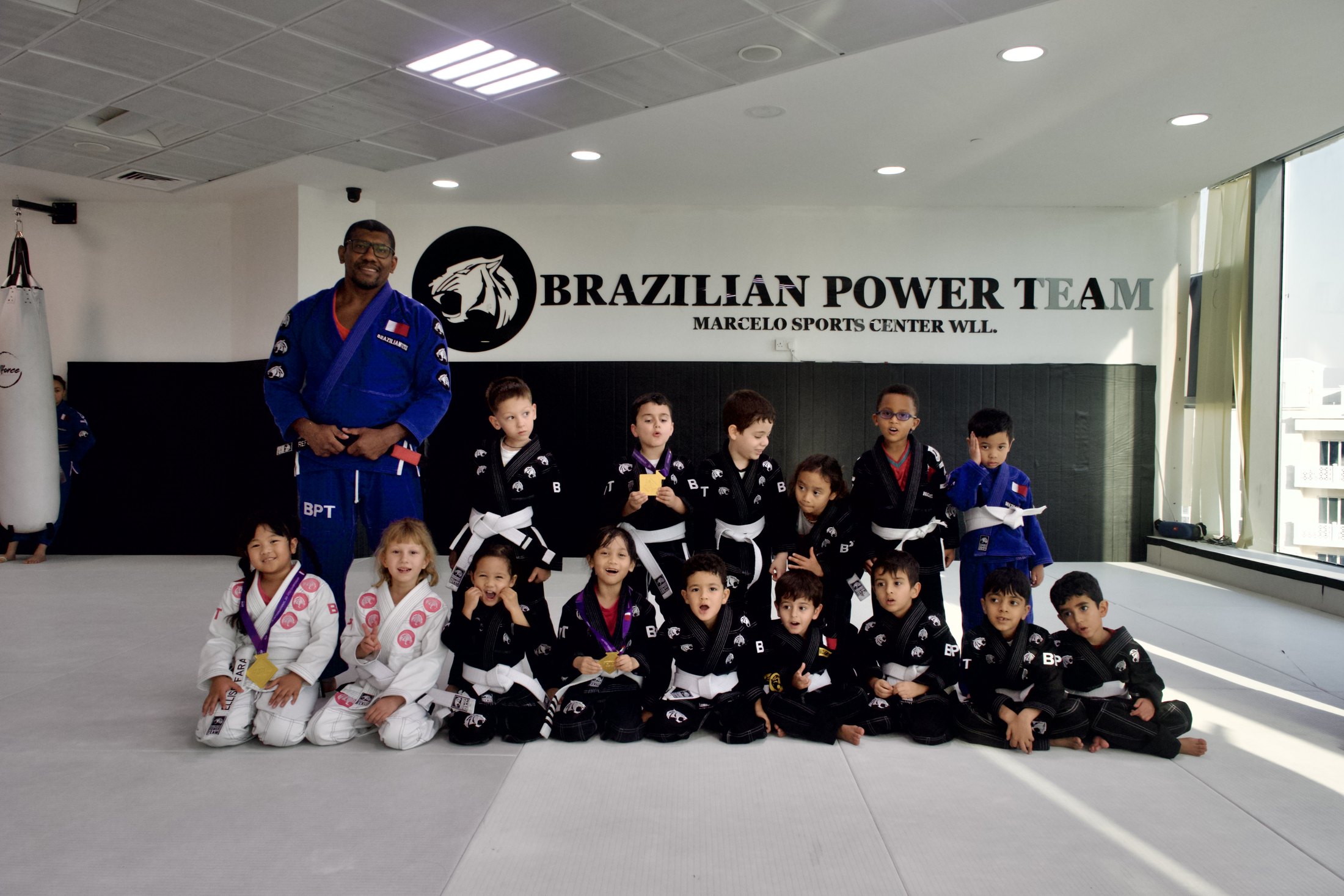 Brazilian Power Team kids team group photo