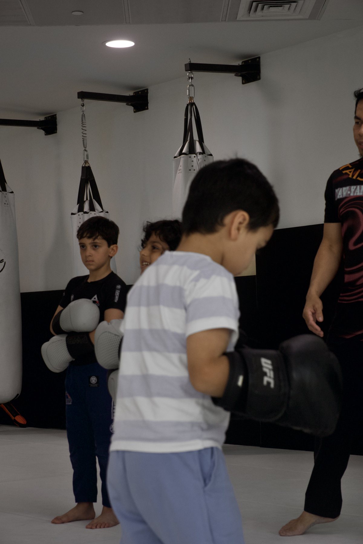Kids kickboxing training group at Brazilian Power Team
