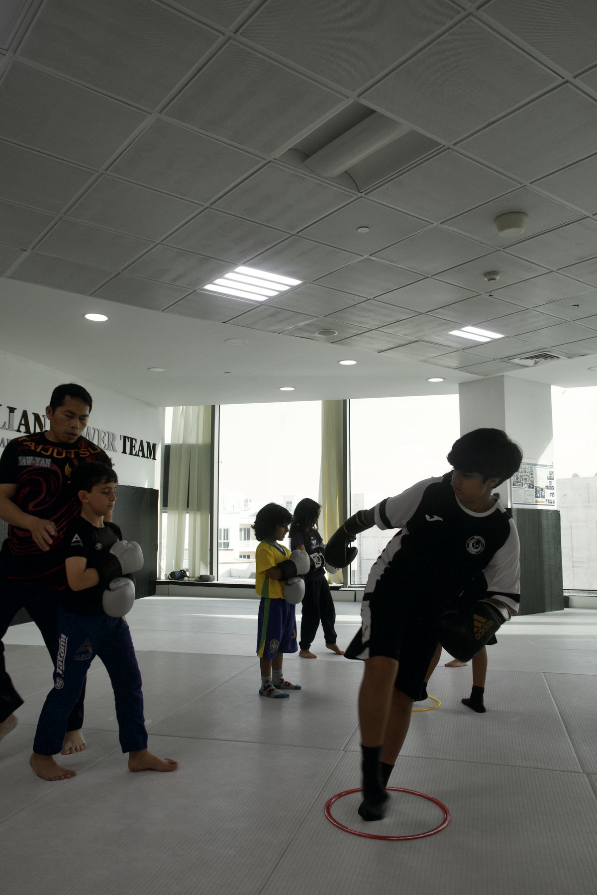 Kids kickboxing drills at Brazilian Power Team